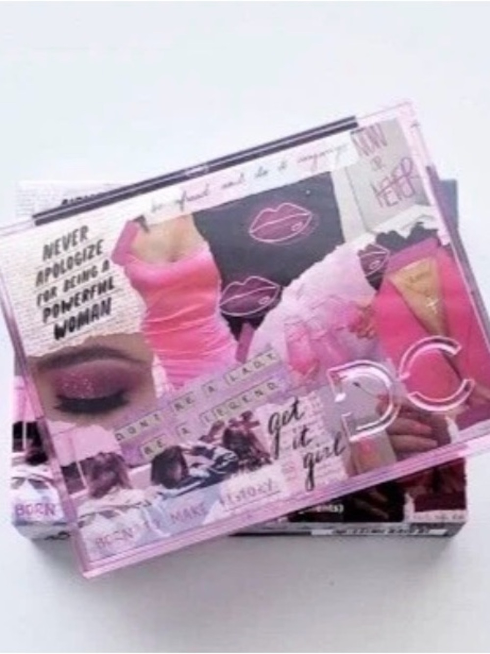 Dominique Pink- Collage Cosmetic Box - Graphic eyeshadow palette